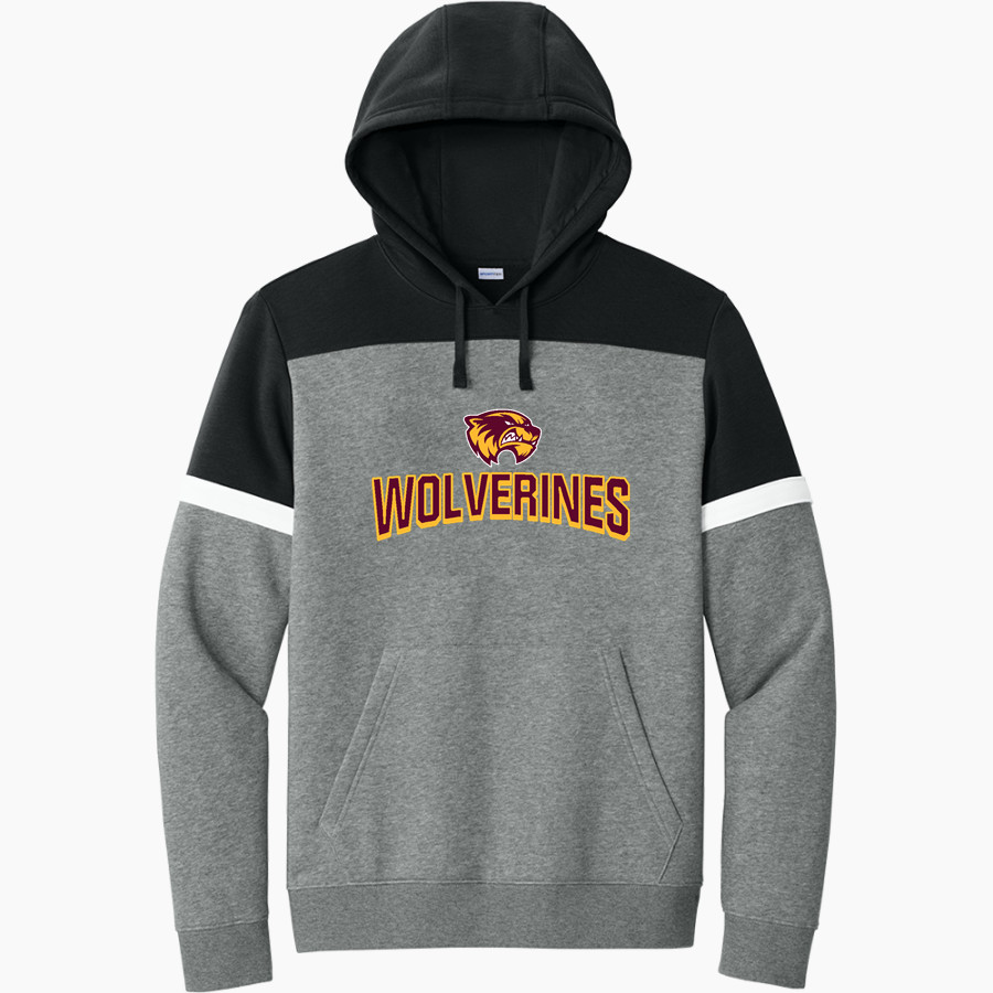 Au Gres-Sims HIGH SCHOOL WOLVERINES Sport-Tek Men's Drive Fleece Colorblock Hoodie