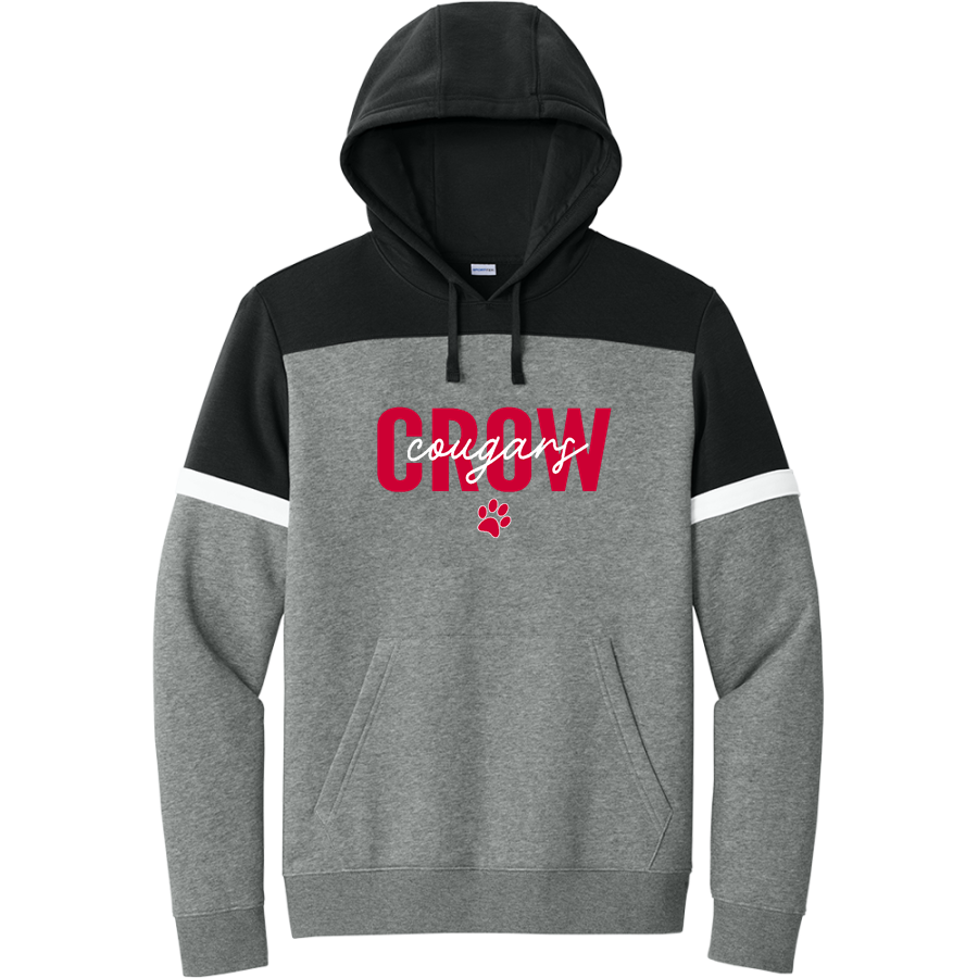 CROW HIGH SCHOOL Cougars Online Store <span class="pdp-name-mascot">CROW COUGARS</span> Sport-Tek Men's Drive Fleece Colorblock Hoodie