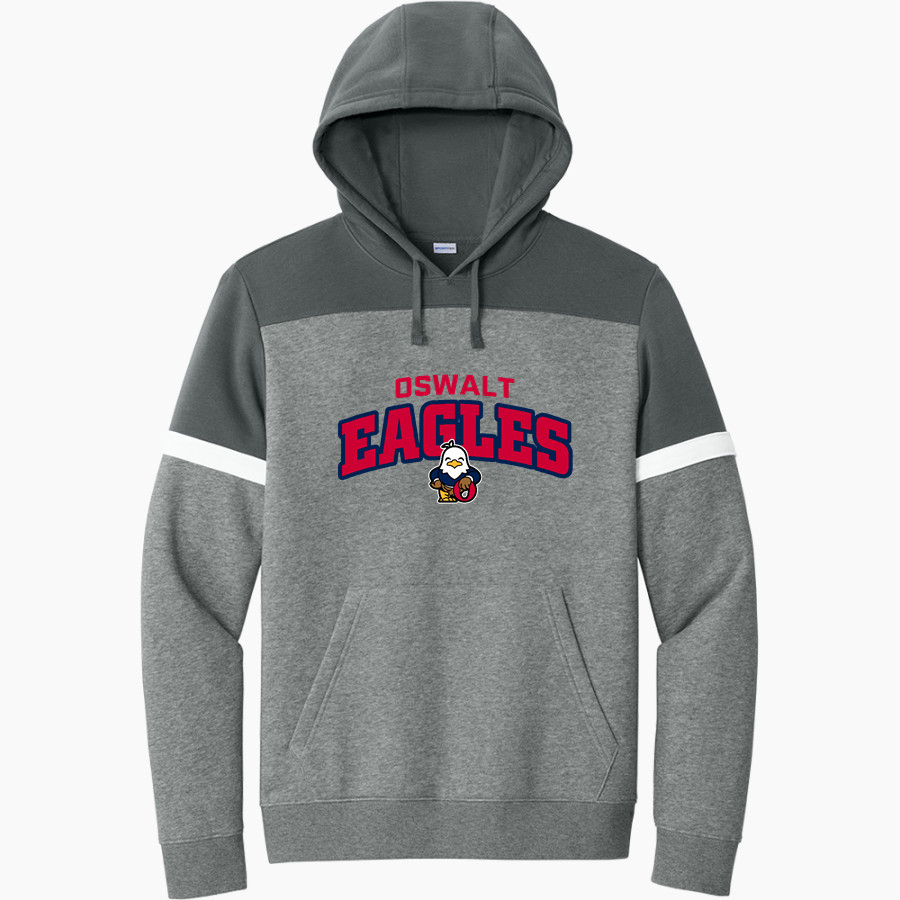 Oswalt Eagles <span class="pdp-name-mascot">Oswalt Academy Eagles</span> Sport-Tek Men's Drive Fleece Colorblock Hoodie