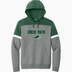 Greenville Green Wave official sideline store <span class="pdp-name-mascot">Greenville Green Wave</span> Sport-Tek Men's Drive Fleece Colorblock Hoodie Front Thumbnail