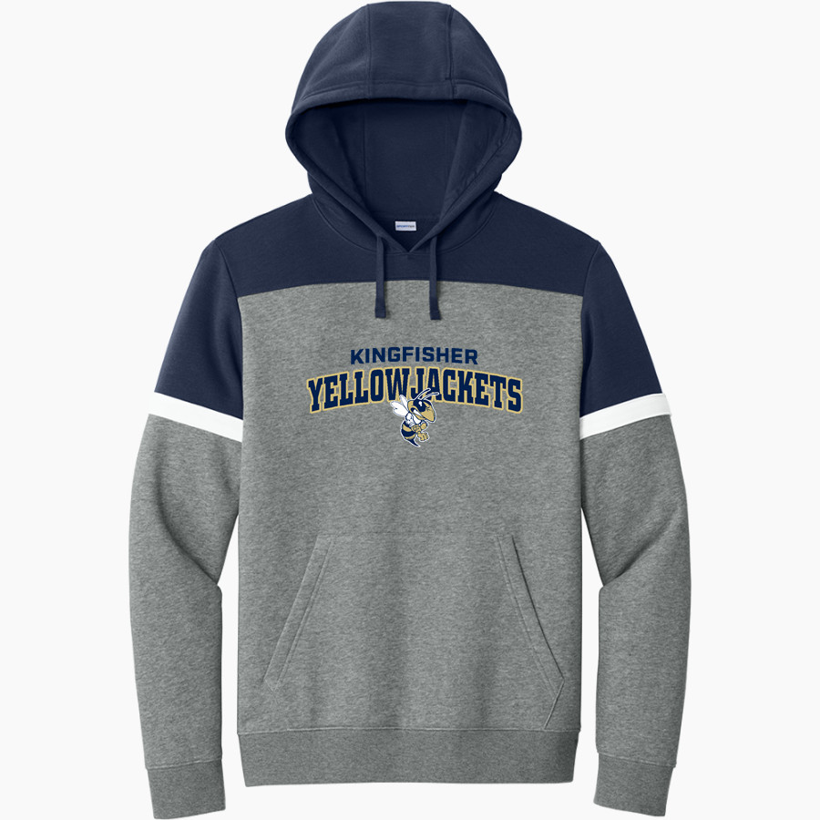KINGFISHER HIGH SCHOOL YELLOWJACKETS <span class="pdp-name-mascot">KINGFISHER YELLOWJACKETS</span> Sport-Tek Men's Drive Fleece Colorblock Hoodie