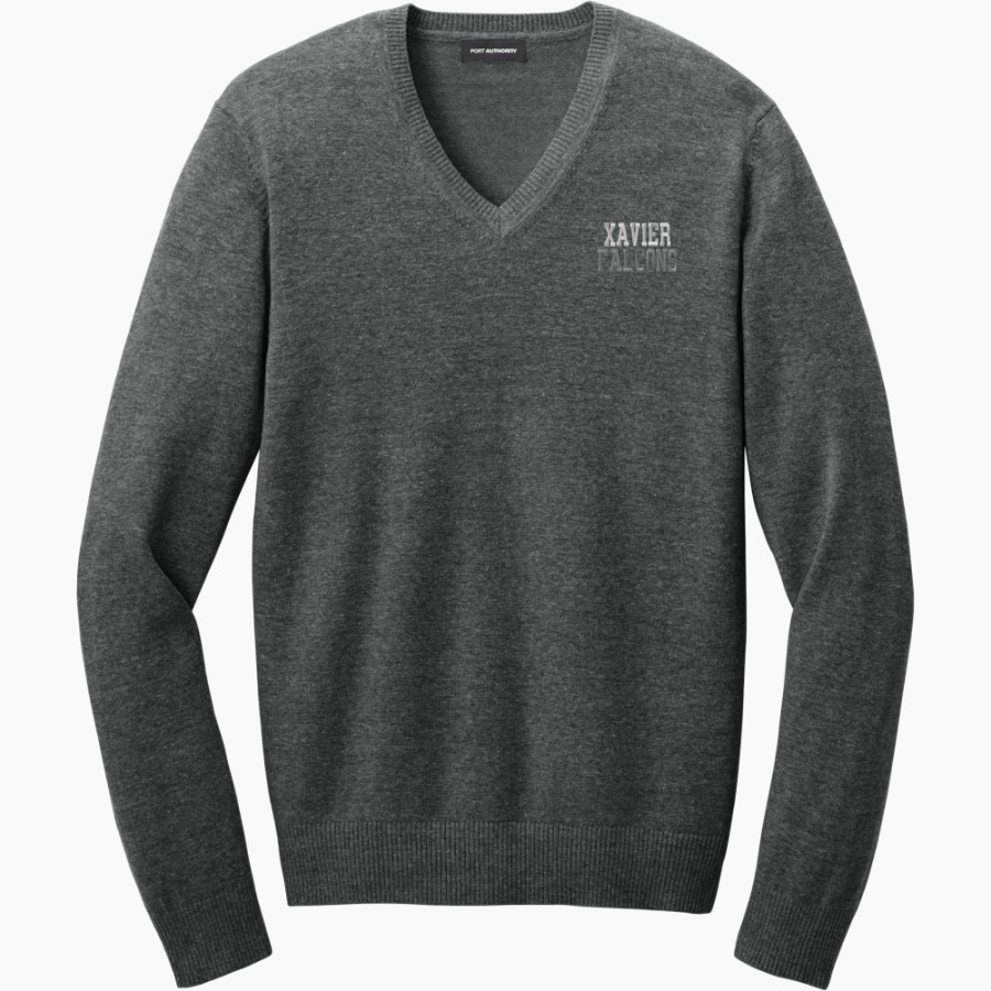 Xavier Falcons Port Authority Men's Easy Care V-Neck Sweater