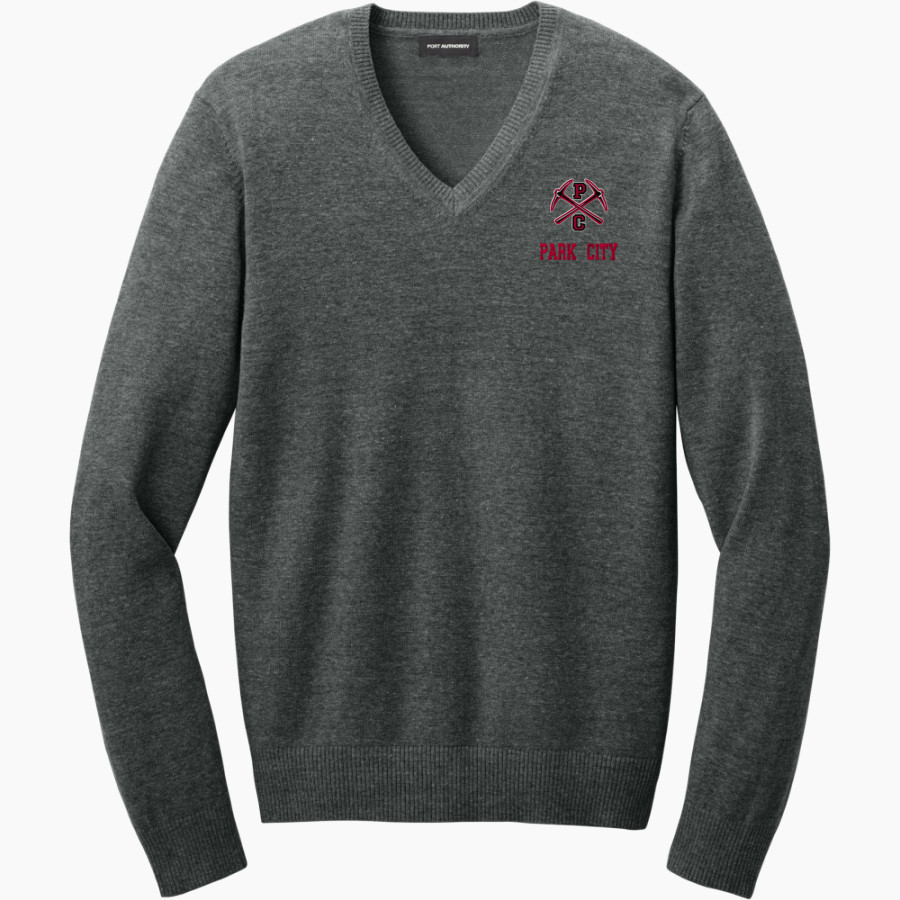 Park City Miners <span class="pdp-name-mascot">PARK CITY MINERS</span> Port Authority Men's Easy Care V-Neck Sweater
