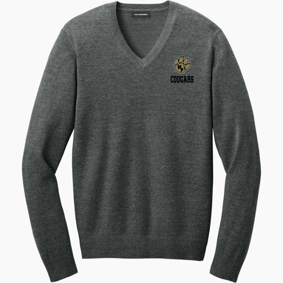 Manassas Park Cougars <span class="pdp-name-mascot">Manassas Park Cougars</span> Port Authority Men's Easy Care V-Neck Sweater