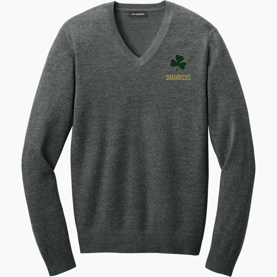 Bishop Feehan Shamrocks <span class="pdp-name-mascot">Bishop Feehan Shamrocks</span> Port Authority Men's Easy Care V-Neck Sweater