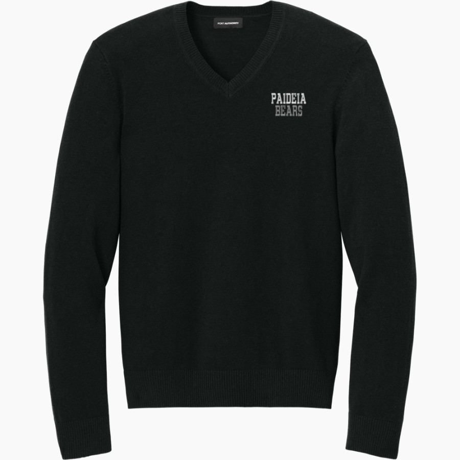 Paideia High Bears Port Authority Men's Easy Care V-Neck Sweater
