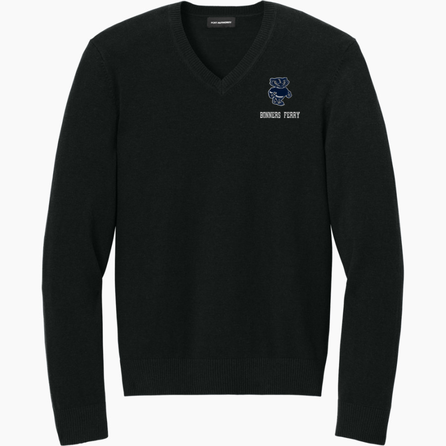 BONNERS FERRY HIGH SCHOOL BADGERS <span class="pdp-name-mascot">BONNERS FERRY BADGERS</span> Port Authority Men's Easy Care V-Neck Sweater