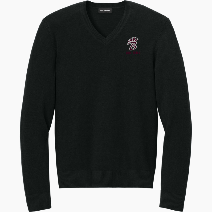 LONG BEACH HIGH SCHOOL BEARCATS <span class="pdp-name-mascot">LONG BEACH BEARCATS</span> Port Authority Men's Easy Care V-Neck Sweater