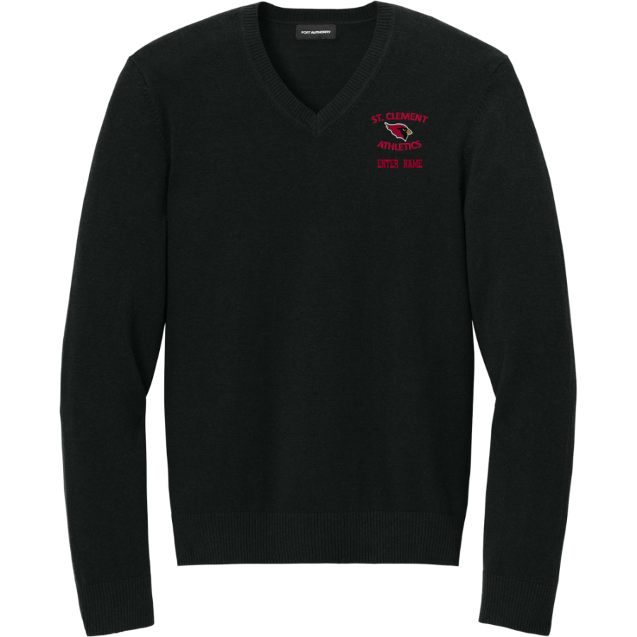 St. Clement Cardinals <span class="pdp-name-mascot">St. Clement School Cardinals</span> Port Authority Men's Easy Care V-Neck Sweater