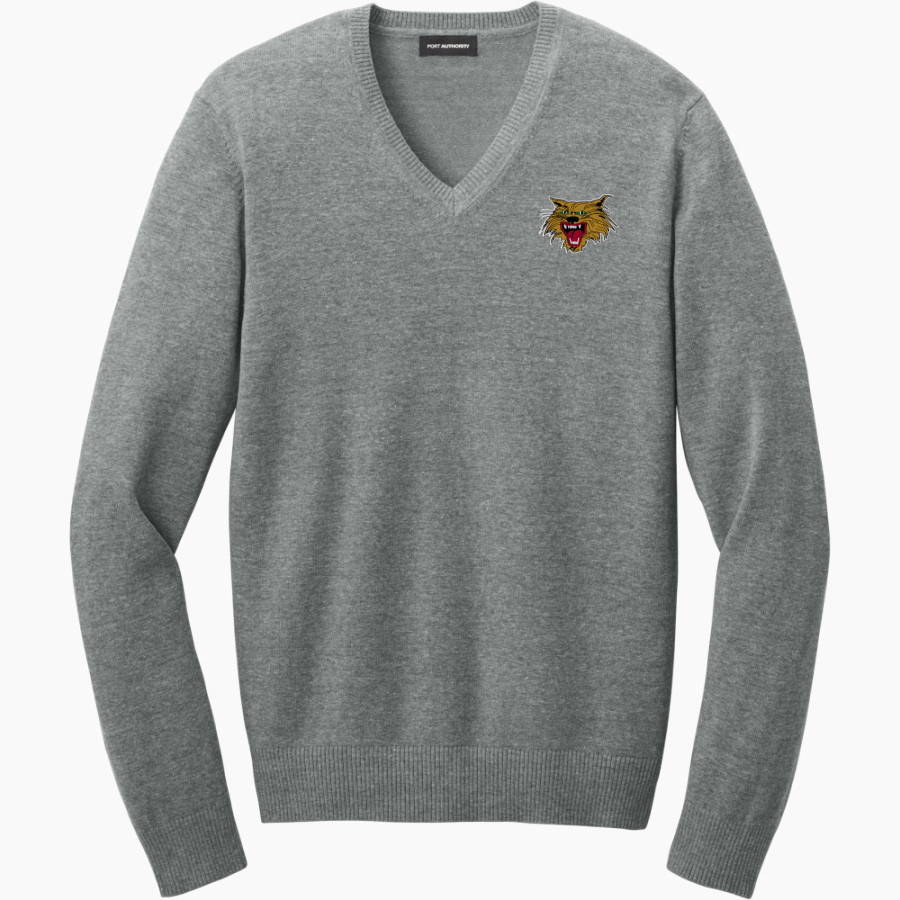 KALIDA HIGH SCHOOL WILDCATS <span class="pdp-name-mascot">KALIDA WILDCATS</span> Port Authority Men's Easy Care V-Neck Sweater