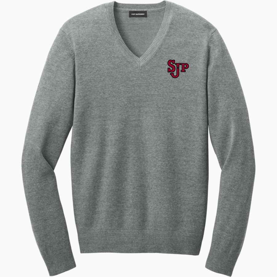 St. John's Prep Red Storm Port Authority Men's Easy Care V-Neck Sweater
