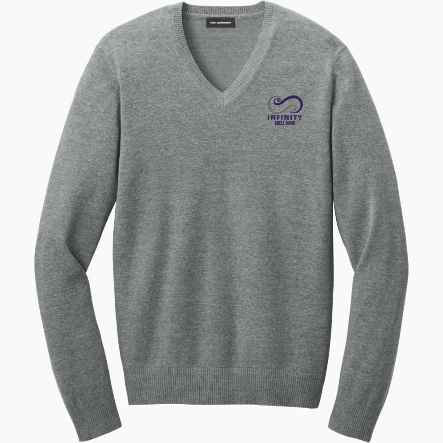 Shell Bank Brigade <span class="pdp-name-mascot">Shell Bank P771K@014 Labradors</span> Port Authority Men's Easy Care V-Neck Sweater