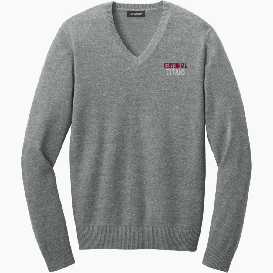 CENTENNIAL HIGH SCHOOL TITANS <span class="pdp-name-mascot">CENTENNIAL TITANS</span> Port Authority Men's Easy Care V-Neck Sweater