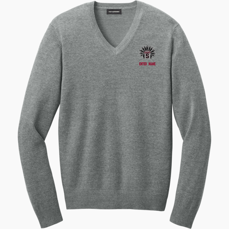 SOUTH VIGO HIGH SCHOOL BRAVES <span class="pdp-name-mascot">SOUTH VIGO BRAVES</span> Port Authority Men's Easy Care V-Neck Sweater
