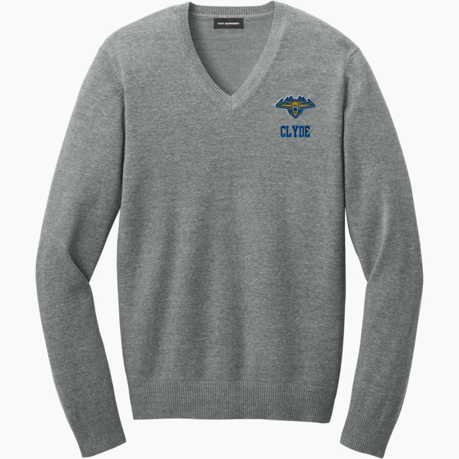CLYDE HIGH SCHOOL FLIERS <span class="pdp-name-mascot">CLYDE FLIERS</span> Port Authority Men's Easy Care V-Neck Sweater