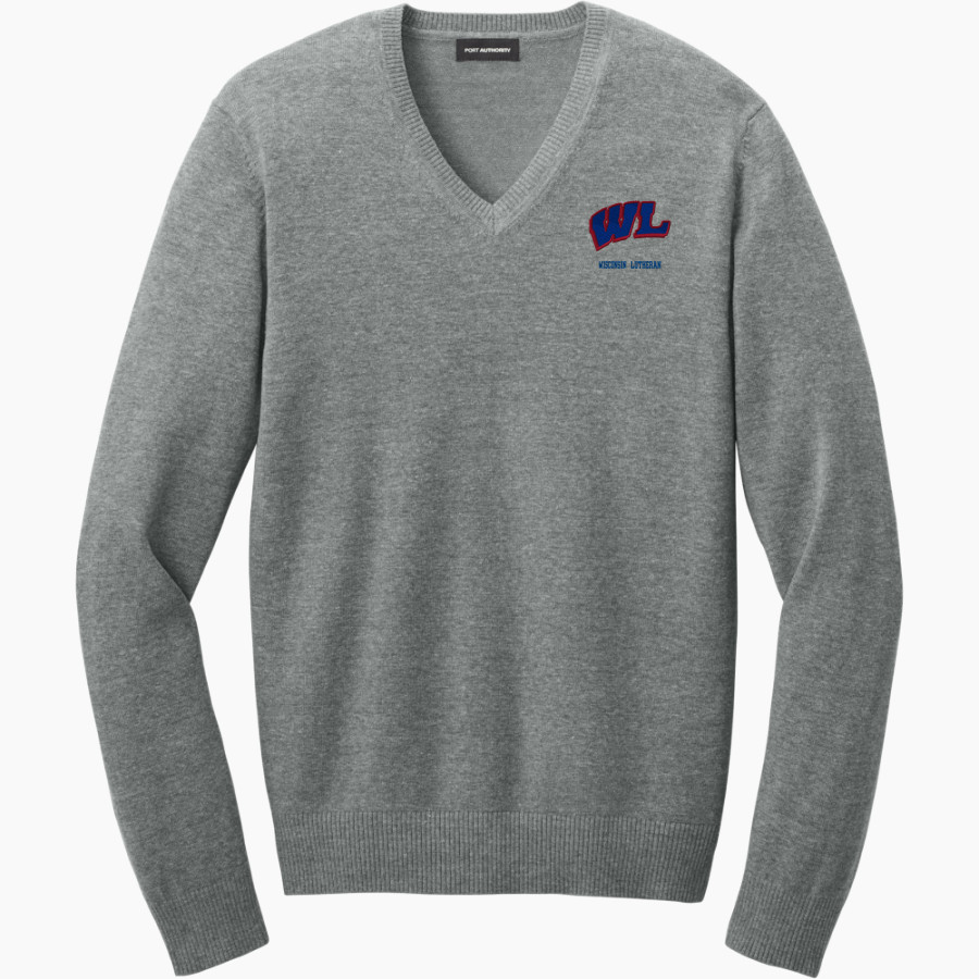 Wisconsin Lutheran Vikings <span class="pdp-name-mascot">Wisconsin Lutheran Vikings</span> Port Authority Men's Easy Care V-Neck Sweater