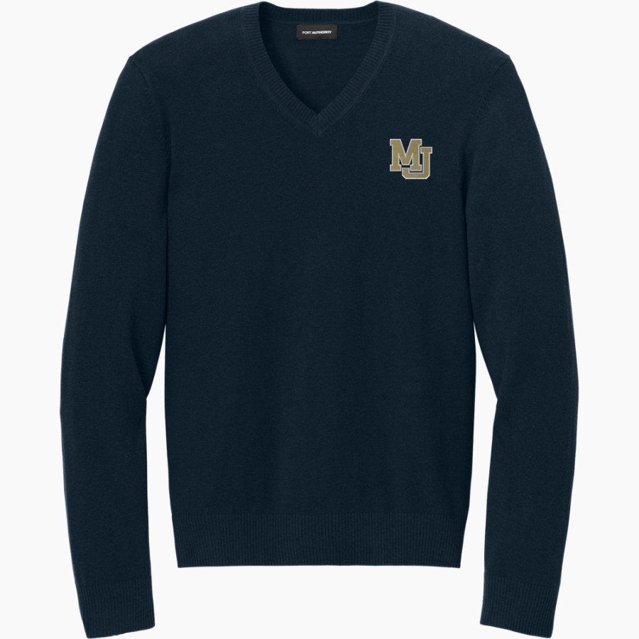 Morris Jeff Pelicans Port Authority Men's Easy Care V-Neck Sweater