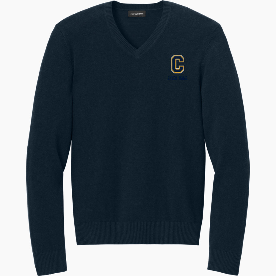 CHELSEA HIGH SCHOOL BULLDOGS <span class="pdp-name-mascot">CHELSEA BULLDOGS</span> Port Authority Men's Easy Care V-Neck Sweater