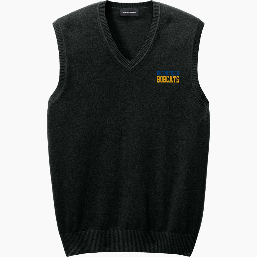 BROOKFIELD HIGH SCHOOL BOBCATS <span class="pdp-name-mascot">BROOKFIELD BOBCATS</span> Port Authority Men's Easy Care Sweater Vest