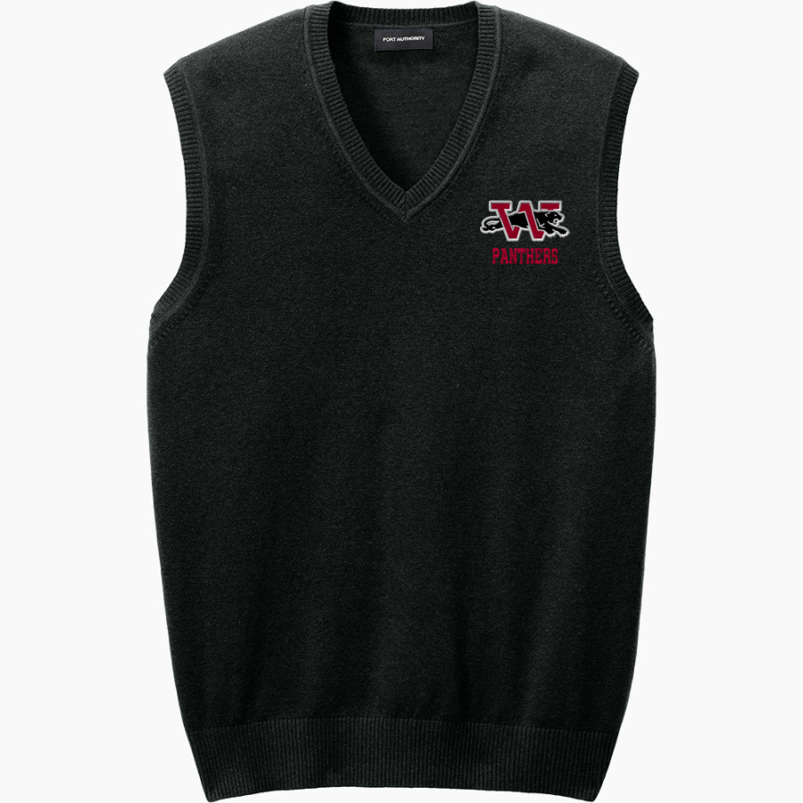 WILMOT UNION HIGH SCHOOL PANTHERS <span class="pdp-name-mascot">WILMOT PANTHERS</span> Port Authority Men's Easy Care Sweater Vest
