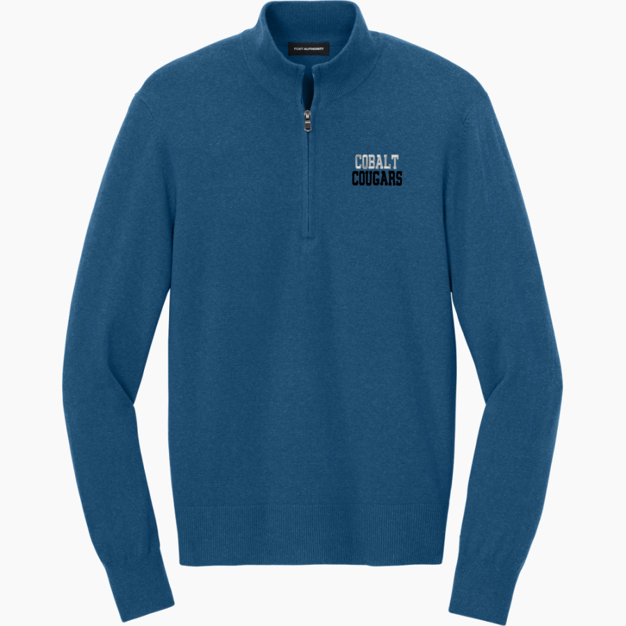 COBALT INSTITUTE OF MATH AND SCIENCE Port Authority Men's Easy Care 1/4-Zip Sweater