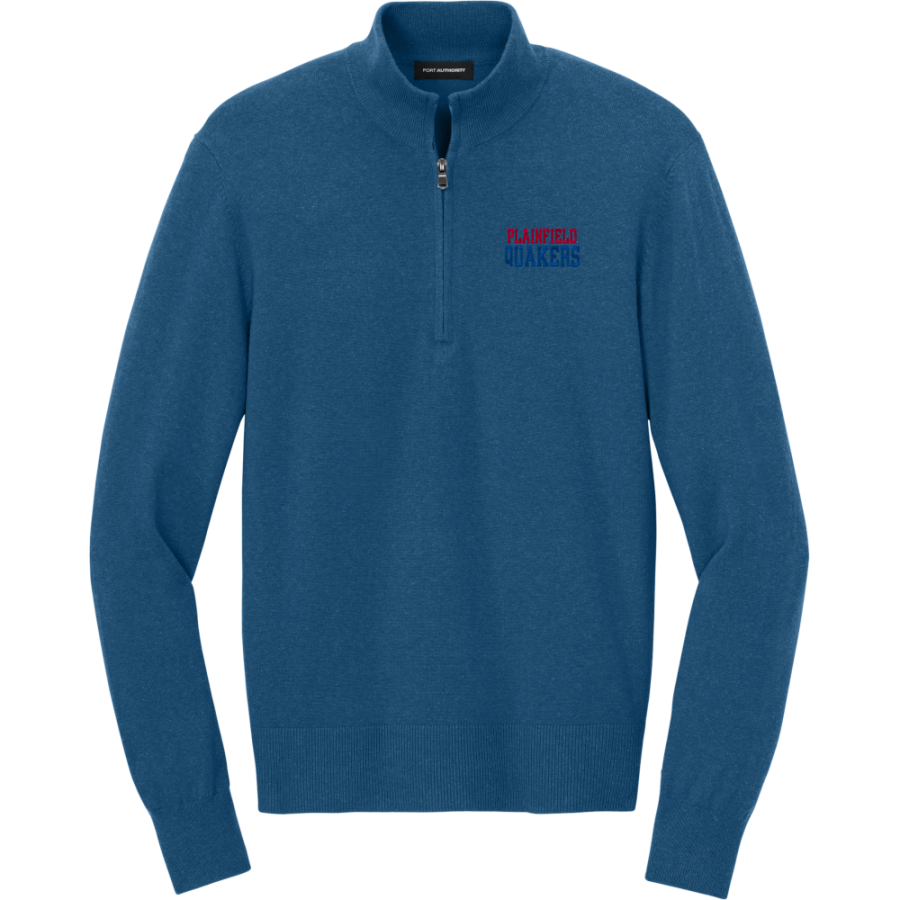 Plainfield Quakers <span class="pdp-name-mascot">Plainfield Quakers</span> Port Authority Men's Easy Care 1/4-Zip Sweater