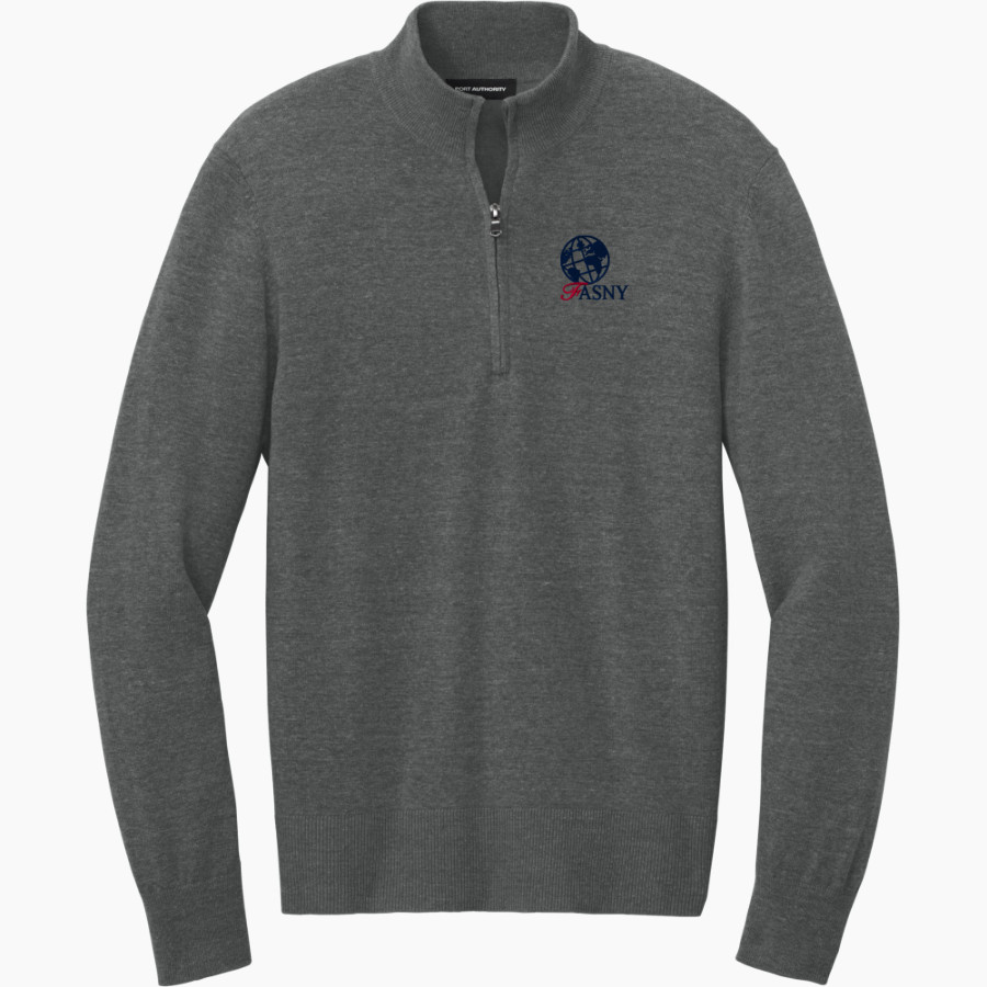French-American School of New York - Online Store <span class="pdp-name-mascot">French-American School Sharks</span> Port Authority Men's Easy Care 1/4-Zip Sweater