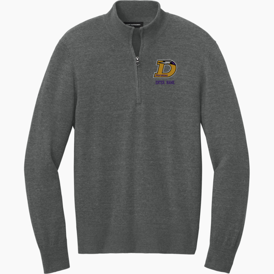 DEFOREST HIGH SCHOOL NORSKIES Port Authority Men's Easy Care 1/4-Zip Sweater