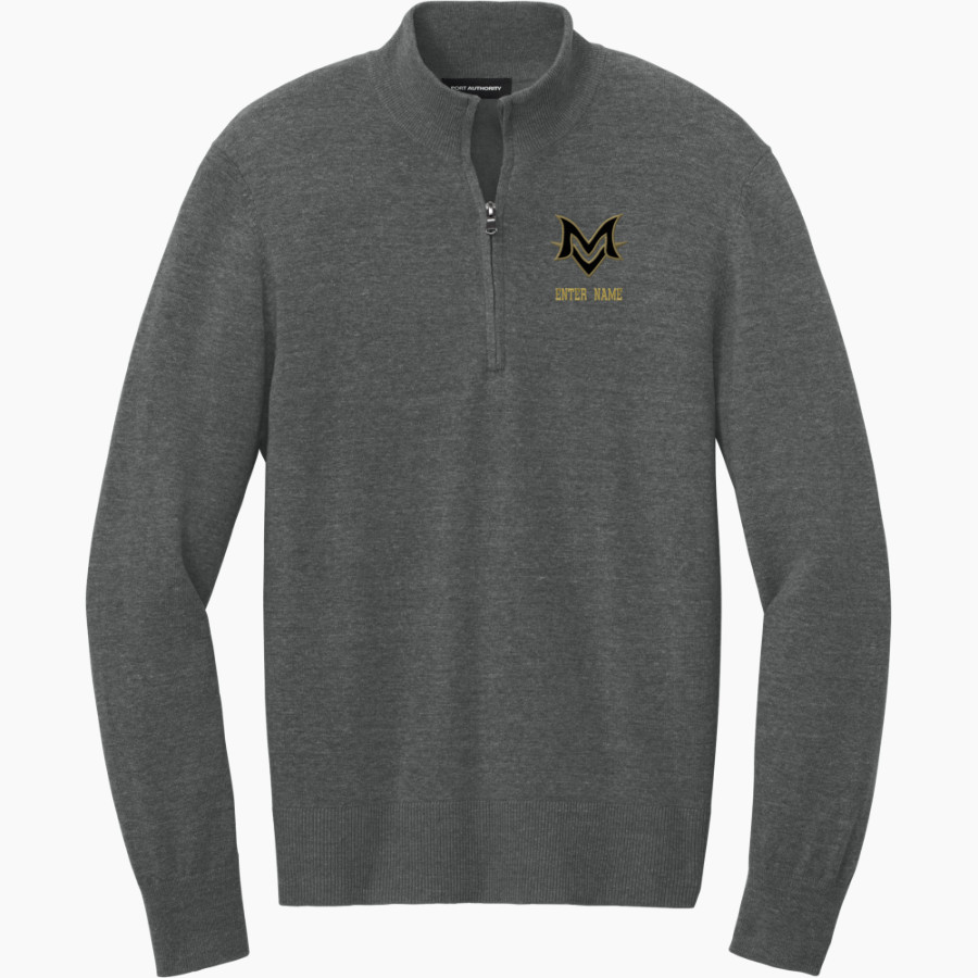 Mt Vernon Marauders Port Authority Men's Easy Care 1/4-Zip Sweater
