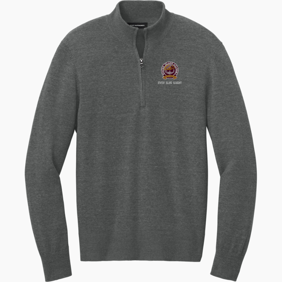 STATEN ISLAND ACADEMY The Official Store of the Tigers <span class="pdp-name-mascot">STATEN ISLAND ACADEMY TIGERS</span> Port Authority Men's Easy Care 1/4-Zip Sweater