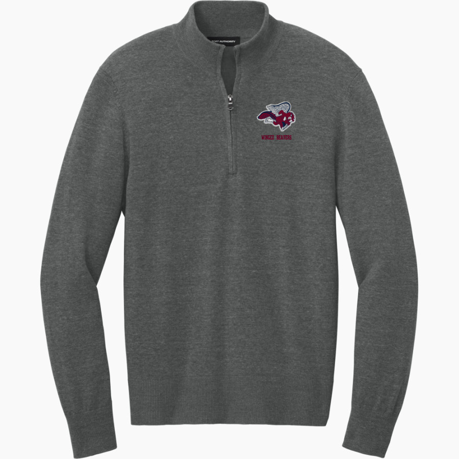 Avon Old Farms Winged Beavers <span class="pdp-name-mascot">Avon Old Farms School Winged Beavers</span> Port Authority Men's Easy Care 1/4-Zip Sweater
