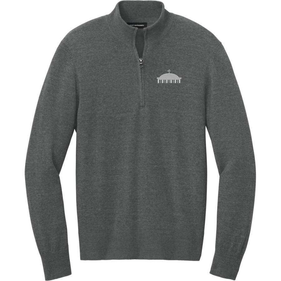 Saints Constantine & Helen Greek Orthodox Church <span class="pdp-name-mascot">Saints Constantine And Helen Greek Orthodox Church Of Dc Church Of Dc</span> Port Authority Men's Easy Care 1/4-Zip Sweater