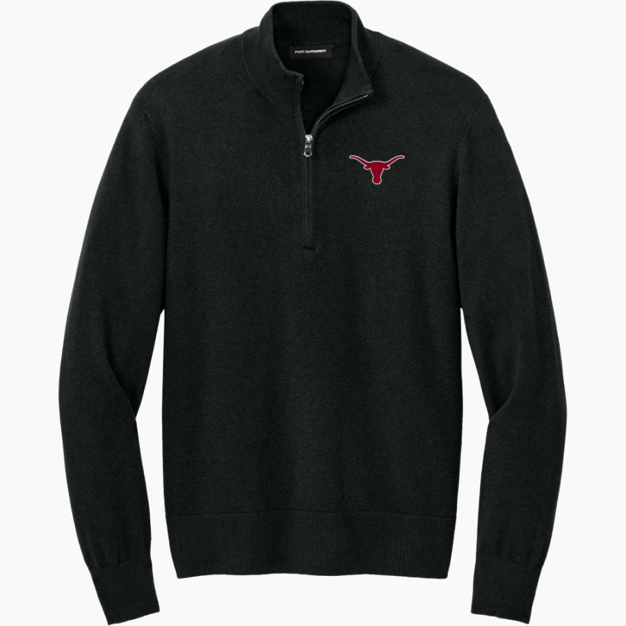 DOVER HIGH SCHOOL LONGHORNS Port Authority Men's Easy Care 1/4-Zip Sweater