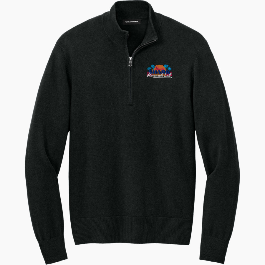 Shark Research & Conservation The Official Online Store Port Authority Men's Easy Care 1/4-Zip Sweater