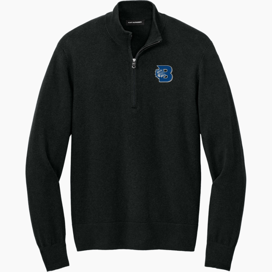 BANDERA HIGH SCHOOL BULLDOGS Port Authority Men's Easy Care 1/4-Zip Sweater