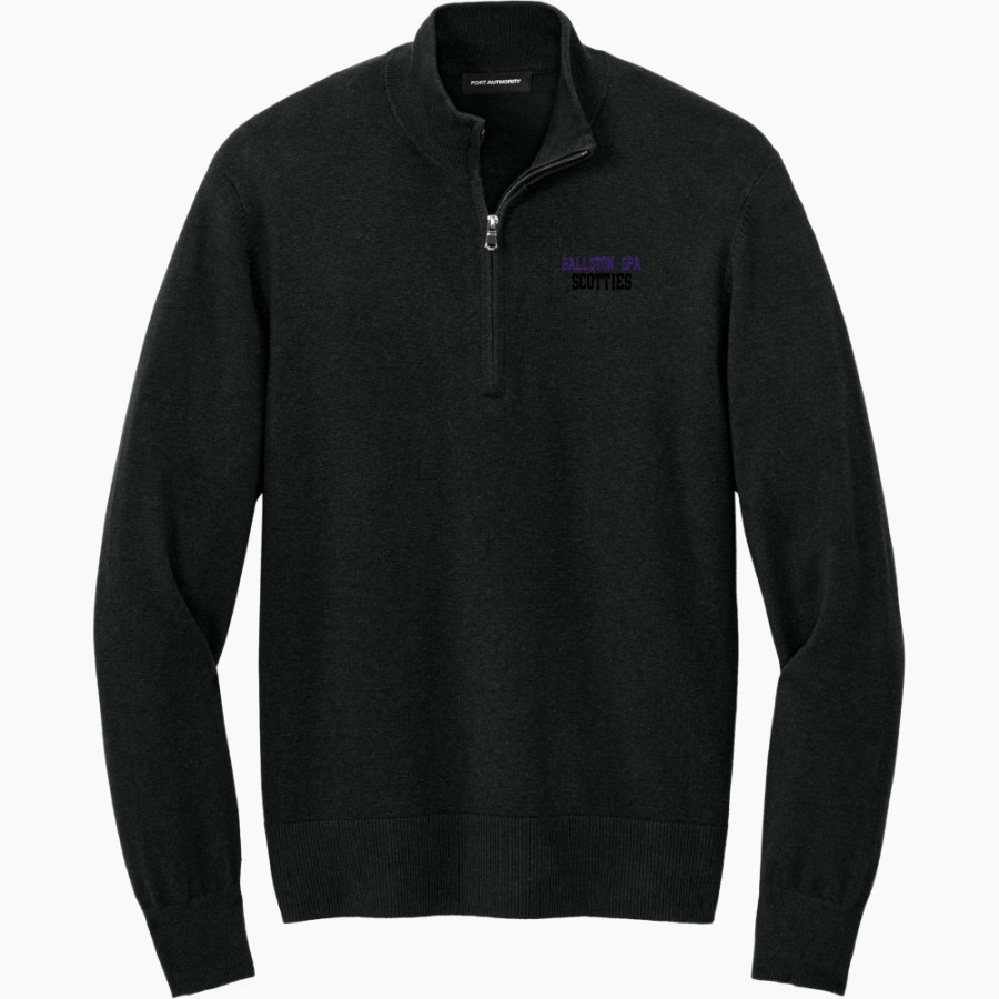 Ballston Spa Scotties The Official Online Store <span class="pdp-name-mascot">Baaston Spa Scotties</span> Port Authority Men's Easy Care 1/4-Zip Sweater