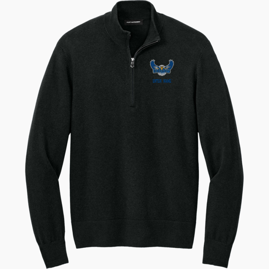 East Hoke Eagles <span class="pdp-name-mascot">East Hoke Eagles</span> Port Authority Men's Easy Care 1/4-Zip Sweater