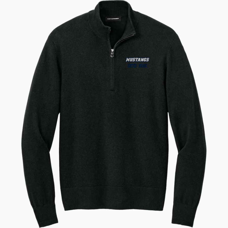 Fulton Science Academy Mustangs <span class="pdp-name-mascot">Fulton Science Academy Mustangs</span> Port Authority Men's Easy Care 1/4-Zip Sweater