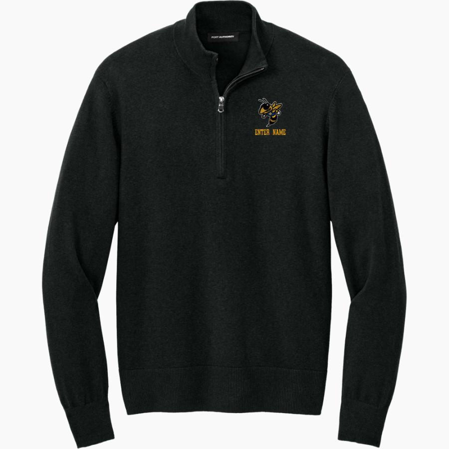 HARRISON COMMUNITY HIGH SCHOOL HORNETS Port Authority Men's Easy Care 1/4-Zip Sweater