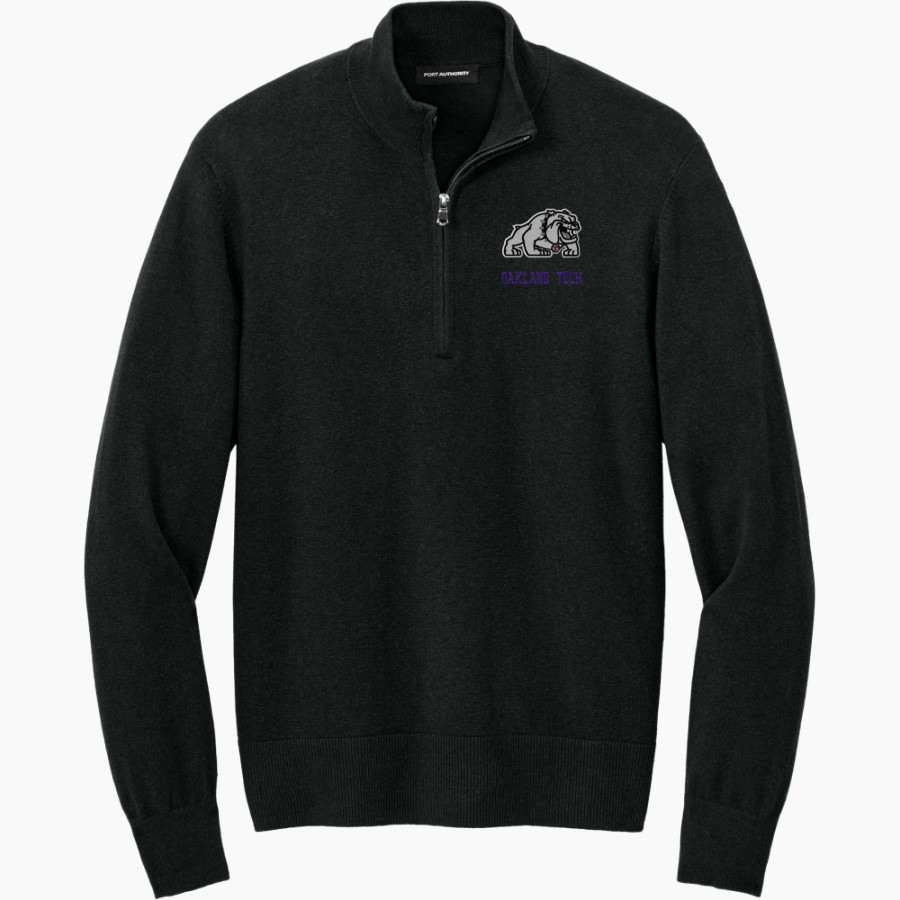 OAKLAND TECHNICAL HIGH SCHOOL BULLDOGS <span class="pdp-name-mascot">OAKLAND BULLDOGS</span> Port Authority Men's Easy Care 1/4-Zip Sweater