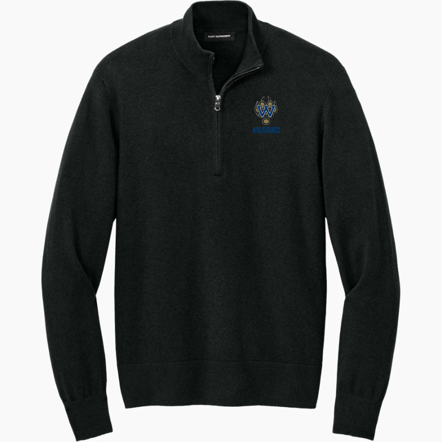 WAUKESHA WEST HIGH SCHOOL WOLVERINES <span class="pdp-name-mascot">WAUKESHA WEST WOLVERINES</span> Port Authority Men's Easy Care 1/4-Zip Sweater