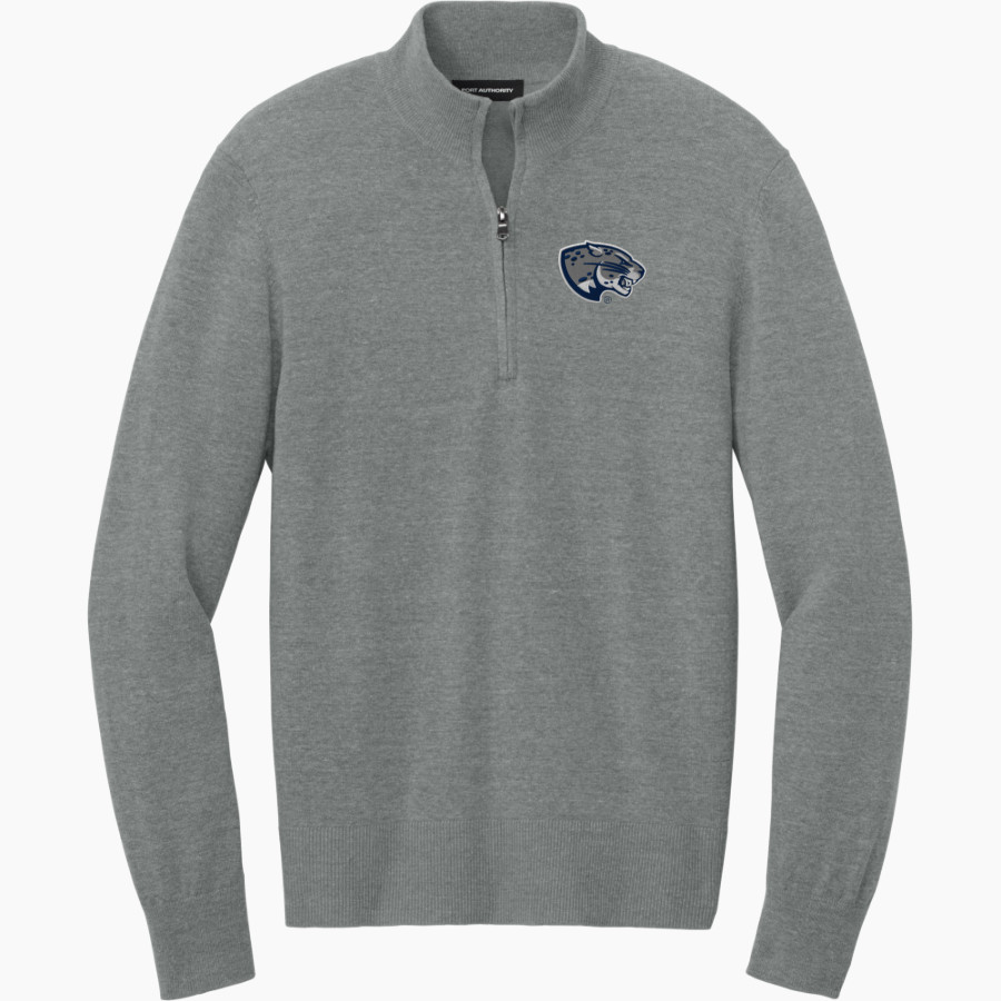 Augusta University Jaguars Port Authority Men's Easy Care 1/4-Zip Sweater