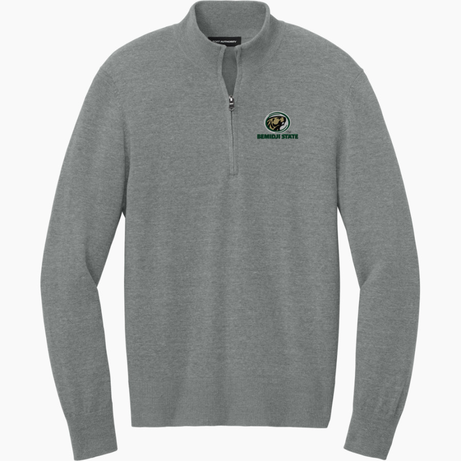 Bemidji State Athletics <span class="pdp-name-mascot">Bemidji State Beavers</span> Port Authority Men's Easy Care 1/4-Zip Sweater