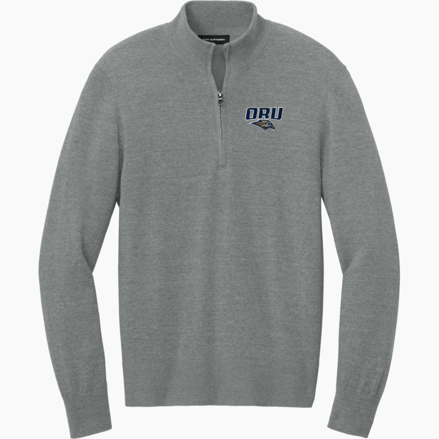 Oral Roberts Golden Eagles <span class="pdp-name-mascot">Oral Roberts Golden Eagles</span> Port Authority Men's Easy Care 1/4-Zip Sweater