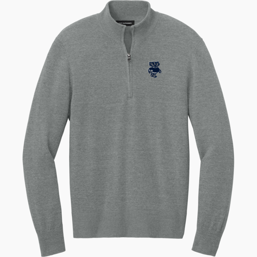 BONNERS FERRY HIGH SCHOOL BADGERS <span class="pdp-name-mascot">BONNERS FERRY BADGERS</span> Port Authority Men's Easy Care 1/4-Zip Sweater