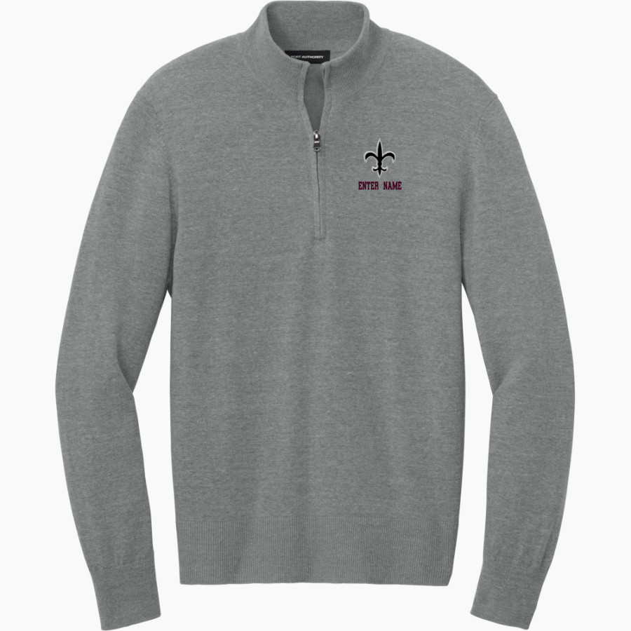 CLARENDON HALL SAINTS Port Authority Men's Easy Care 1/4-Zip Sweater