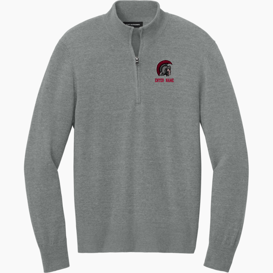 SOMERSET HIGH SCHOOL SPARTANS <span class="pdp-name-mascot">SOMERSET SPARTANS</span> Port Authority Men's Easy Care 1/4-Zip Sweater