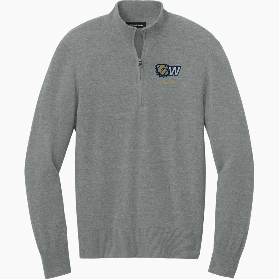 Wingate University Bulldogs <span class="pdp-name-mascot">Wingate Bulldogs</span> Port Authority Men's Easy Care 1/4-Zip Sweater