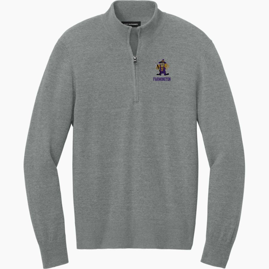 FARMINGTON HIGH SCHOOL FARMERS <span class="pdp-name-mascot">FARMINGTON FARMERS</span> Port Authority Men's Easy Care 1/4-Zip Sweater