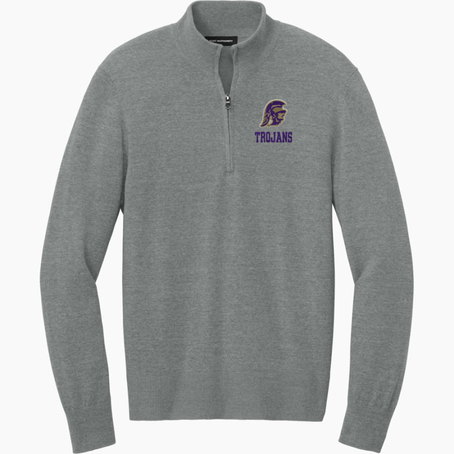 TROY-BUCHANAN HIGH SCHOOL TROJANS <span class="pdp-name-mascot">TROY - BUCHANAN TROJANS</span> Port Authority Men's Easy Care 1/4-Zip Sweater